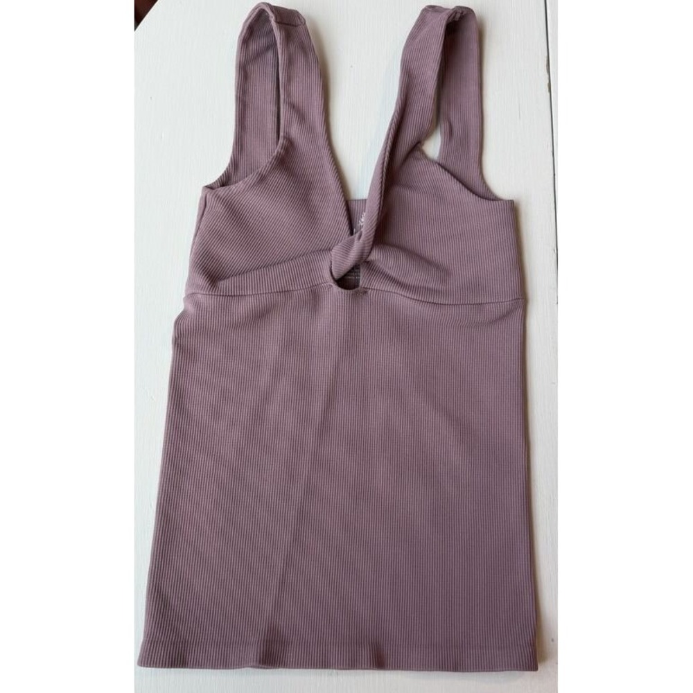 Free People Intimately Ribbed Mauve Pink Twist Cropped Cami Top Size XS S